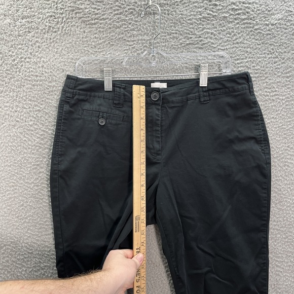 Chicos Pants Womens 1.5 US 10 Black Cropped Stretch Preppy Careerwear Casual - Picture 5 of 6